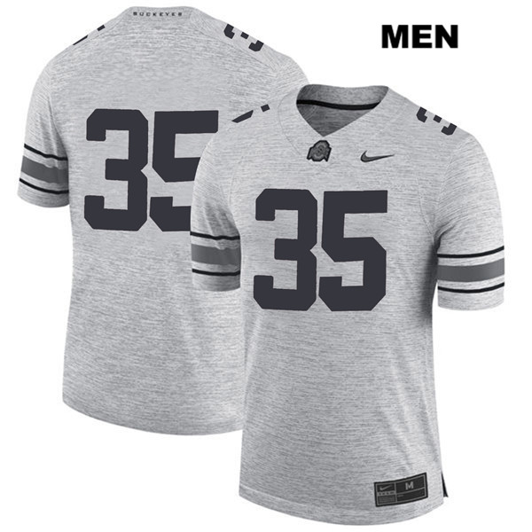 Ohio State Buckeyes Men's Luke Donovan #35 Gray Authentic Nike No Name College NCAA Stitched Football Jersey WU19B27QA